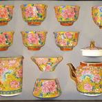 Набор посуды для  чайной  церемонии (Розовый  Пион)