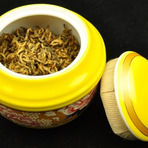 Фарфоровый  желтый контейнер для хранения чая