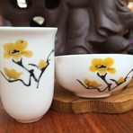 Чайная Пара  "Цветы"(пиньминьбэй и вэнсянбэй )