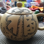Исинский чайник ручной работы  IB (желтая глина)