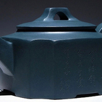 Чайник из исинской глины ручной работы (Голубая глина)