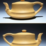 Глиняный чайник ручной работы (Желтая исинская глина)