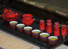 Набор посуды  для чайной церемонии "Красная Пара"