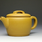 Глиняный чайник ручной работы 035 (желтая  глина)