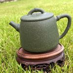 Глиняный чайник из  Зеленой Глины "Бамбук"